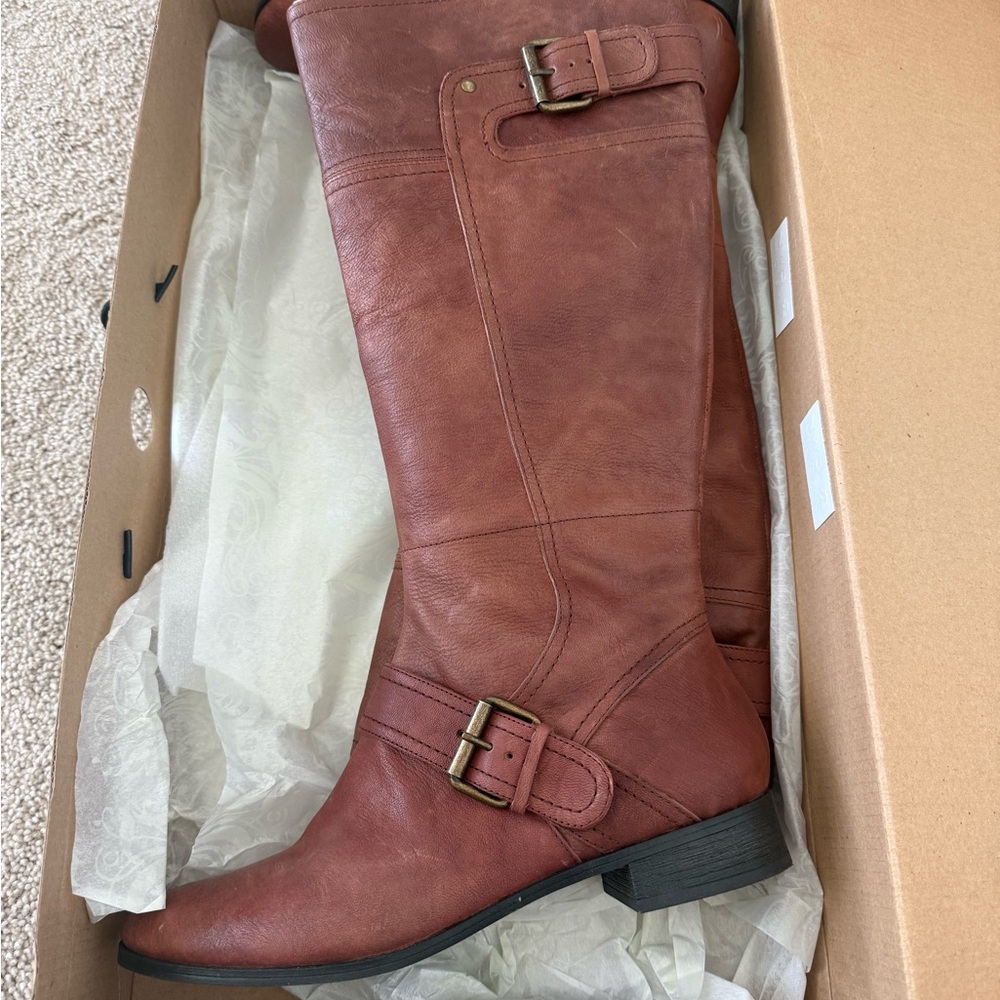 Nine West Brown Over the Knee Boots - Picture 2 of 7